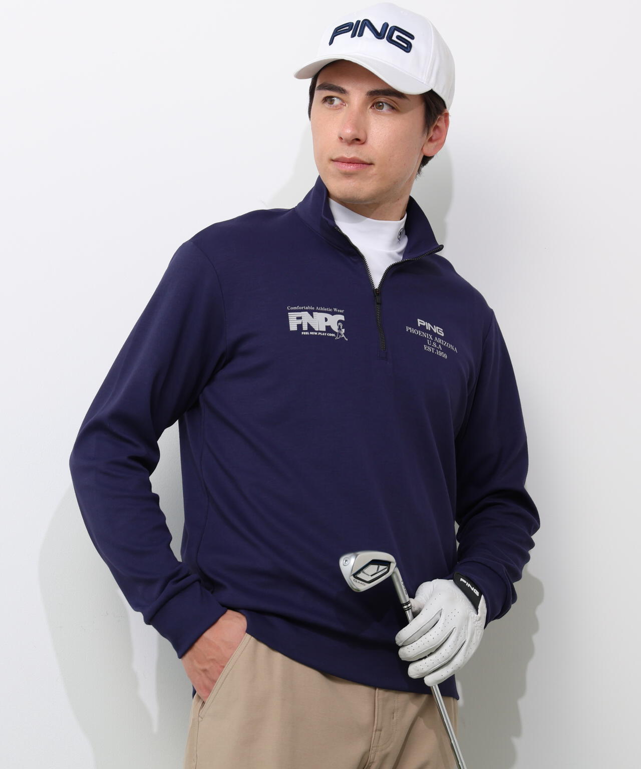 PING APPAREL】全方向ストレッチダブルフェイスドライミックスアイ