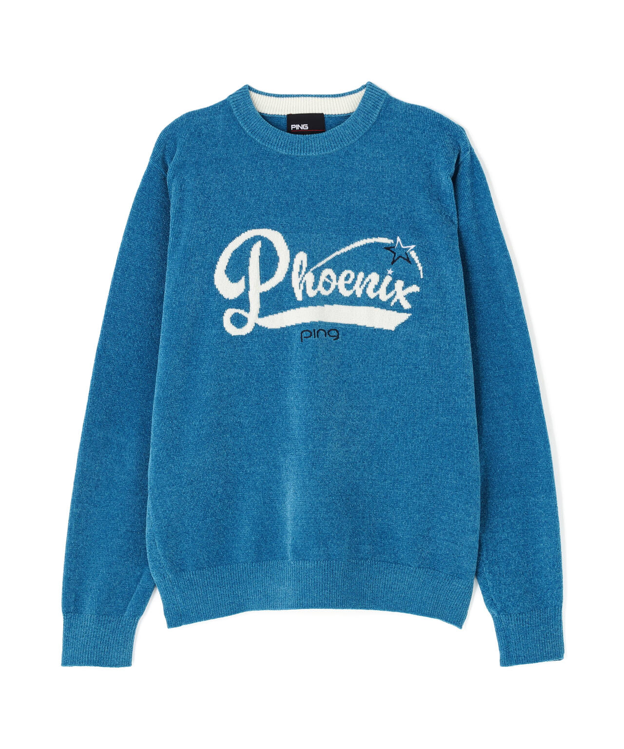 PING APPAREL】モールジャカードクルーネックニット ＜LADIES LINE