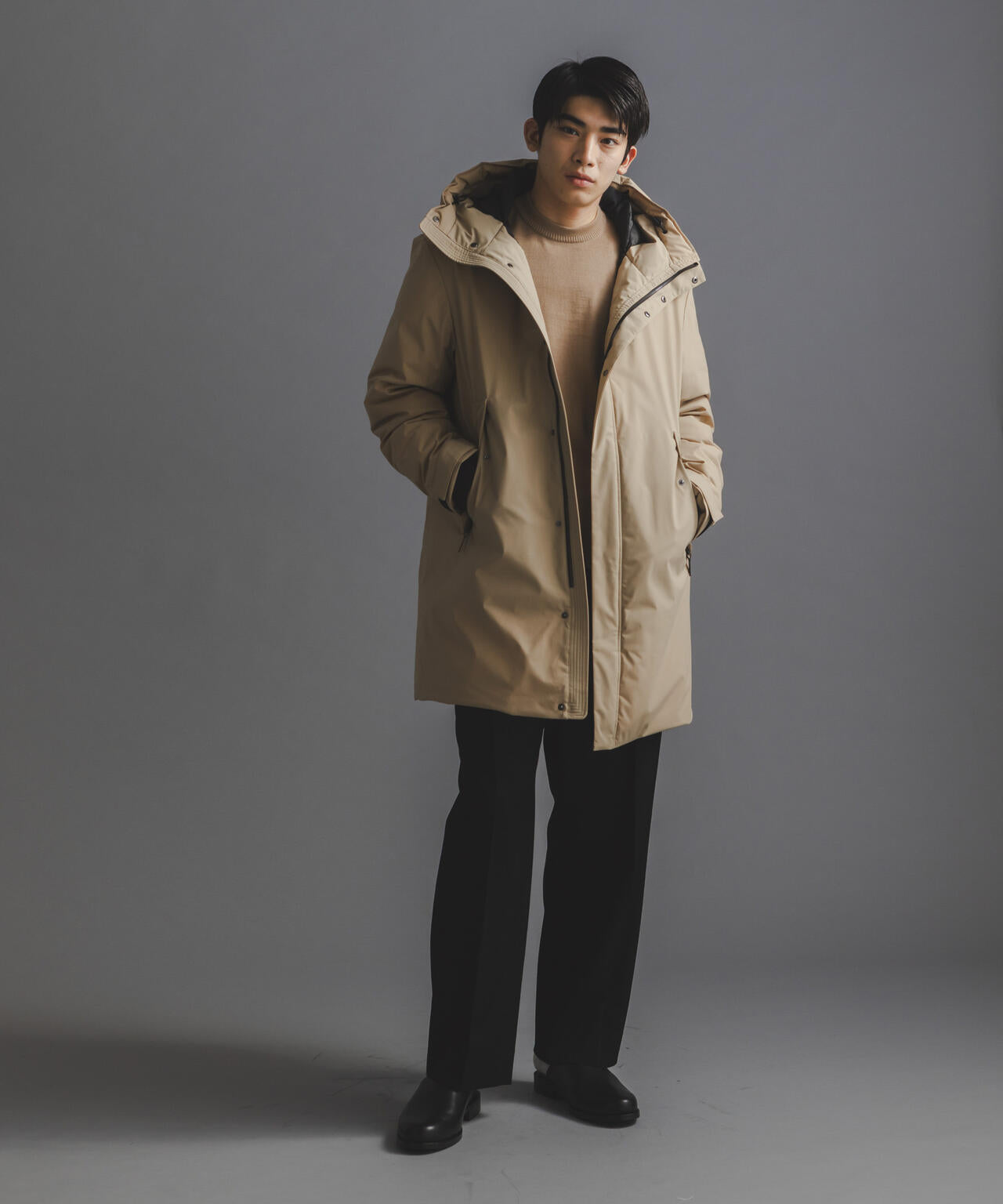 西川ダウン(R)」ロングフードダウン | NANO universe（ナノ