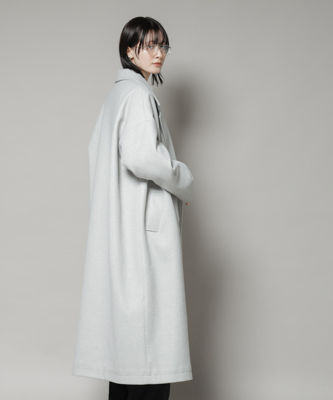 メルトンジャージーチェスターロングコート | NANO universe（ナノ