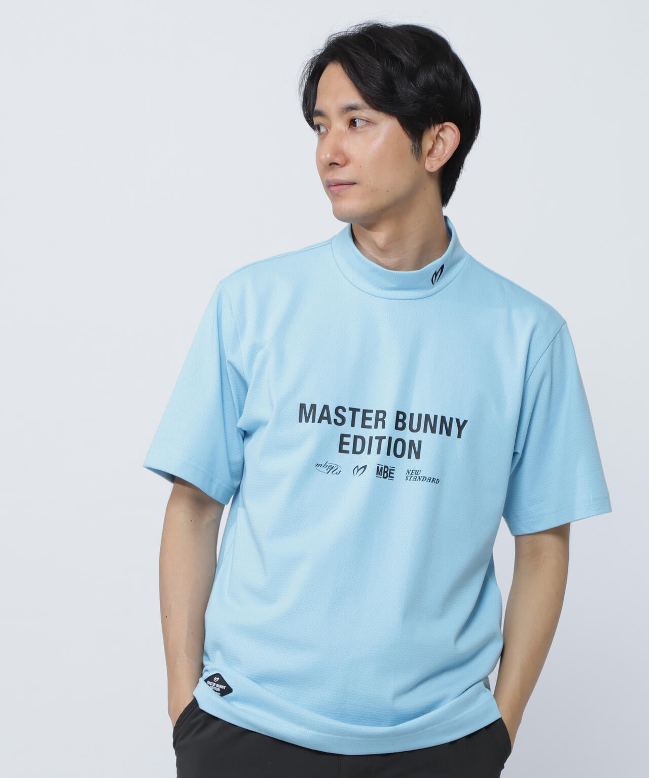 MASTER BUNNY EDITION リバーシブルメッシュモックネックシャツ