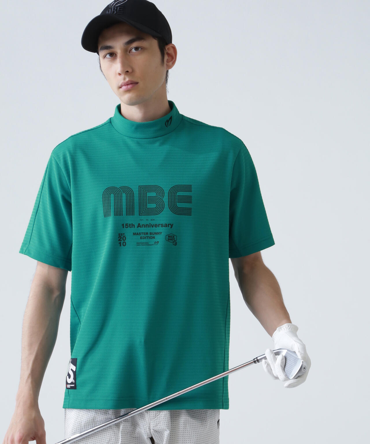 75dフルダルサッカーストライプ半袖ハイネックカットソー | MASTER