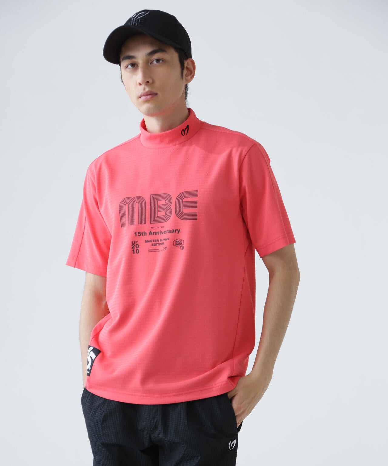 75dフルダルサッカーストライプ半袖ハイネックカットソー | MASTER