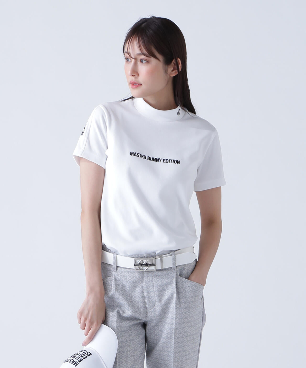 裏ワッフルジャージ半袖モックネックカットソー | MASTER BUNNY
