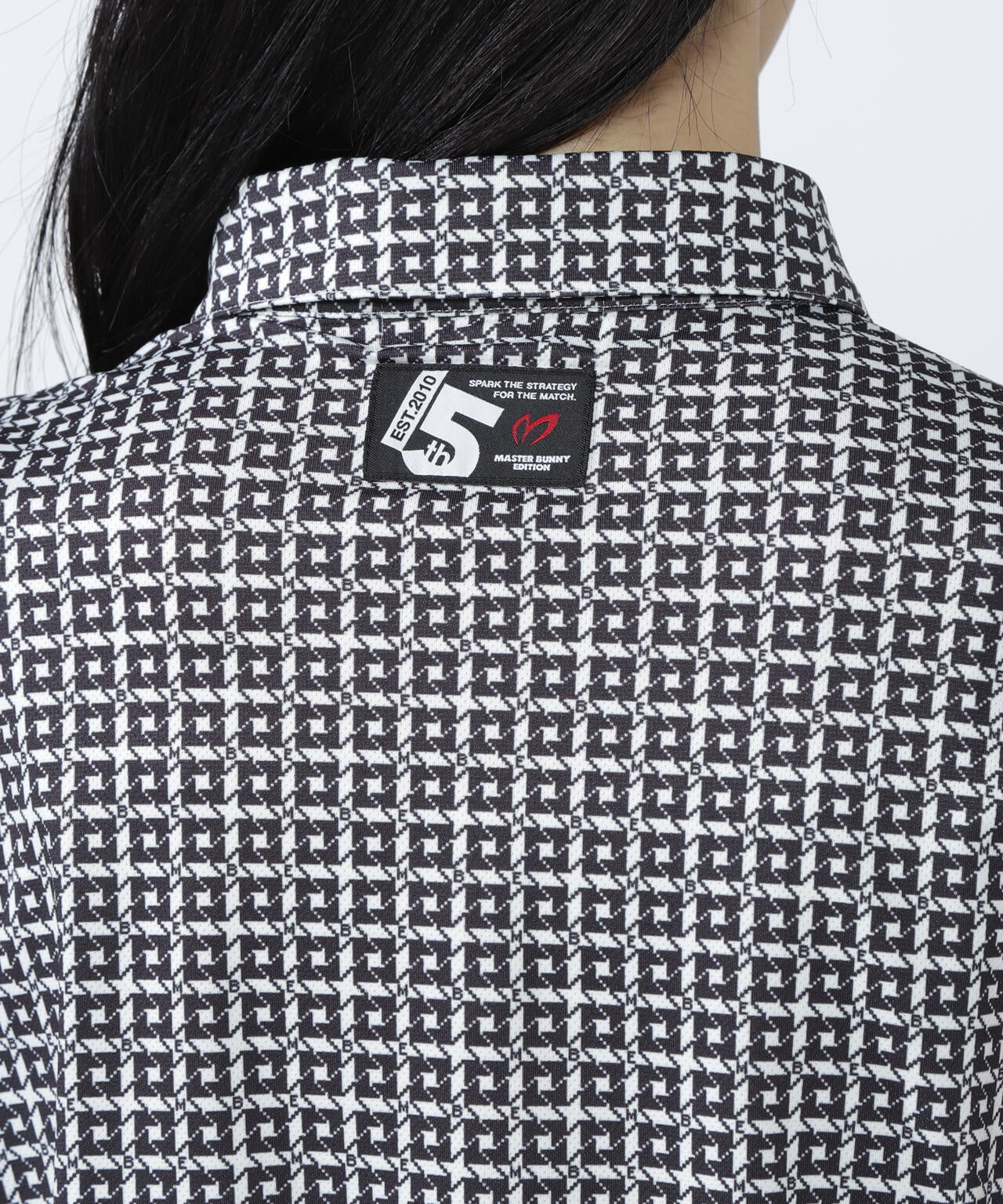 4WAYトリコット千鳥プリント半袖ポロシャツ | MASTER BUNNY EDITION