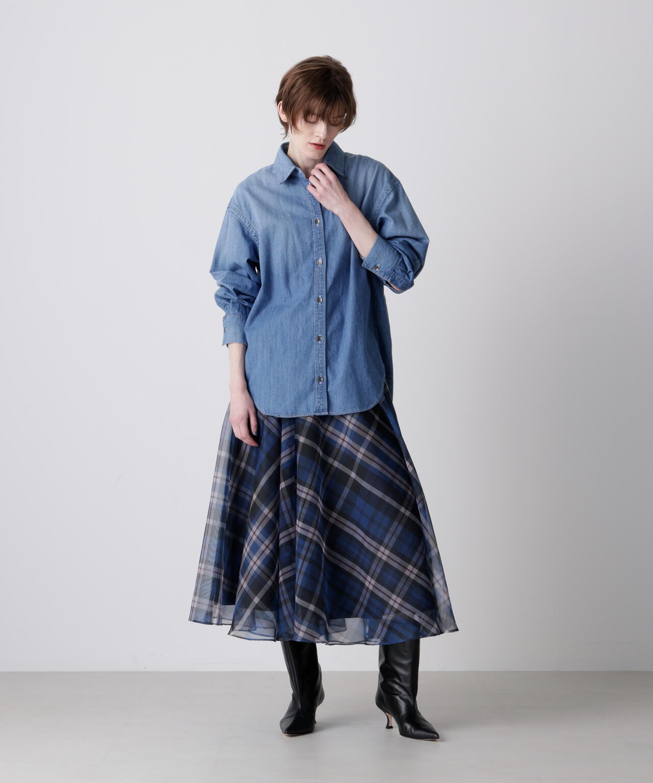 シアーチェックスカート | hLM（エイチエルエム） ｜【公式】通販mix