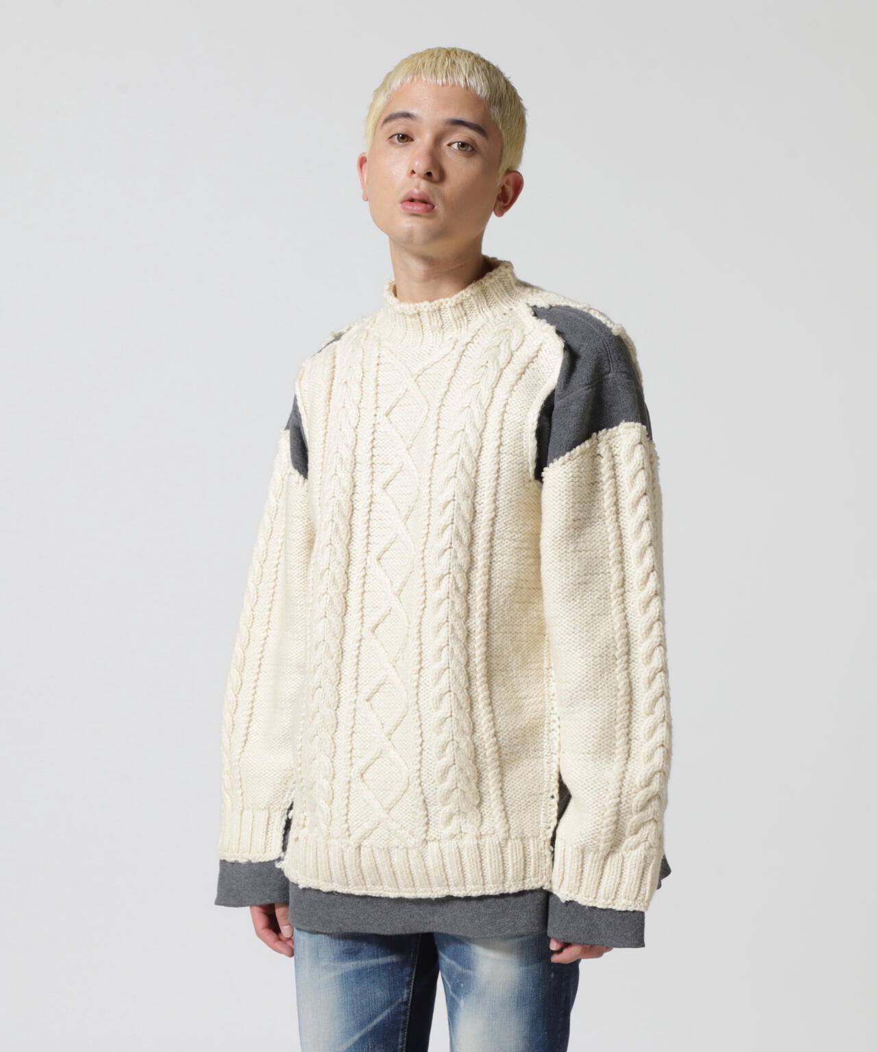 Needles/ニードルズ/Fisherman Sweater/フィッシャーマンニット | B