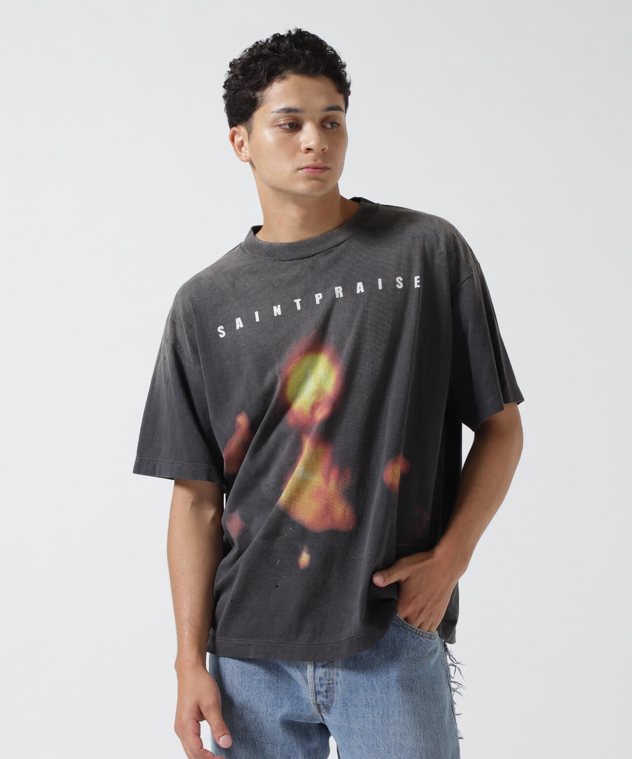 SAINT MICHAEL/セントマイケル/SS TEE SAINT PRAISE BLACK | ROYAL