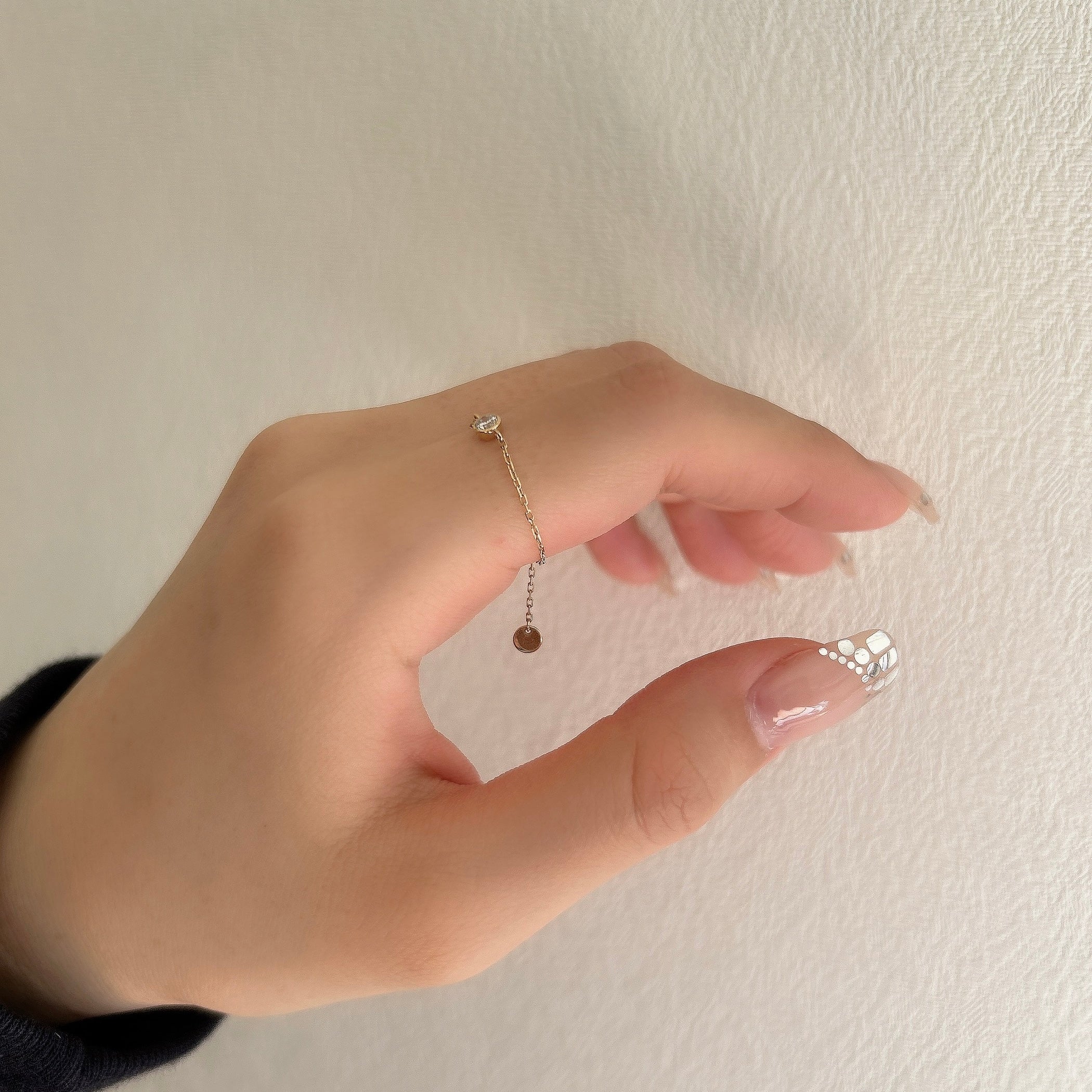 K18ダイヤモンドチェーンリング