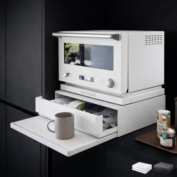 山崎実業 ツーウェイ キッチン家電下引き出し＆スライドテーブル