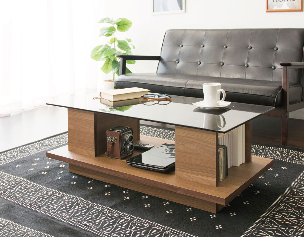 ガラストップセンターテーブル | インテリア雑貨・ローテーブル | モノ