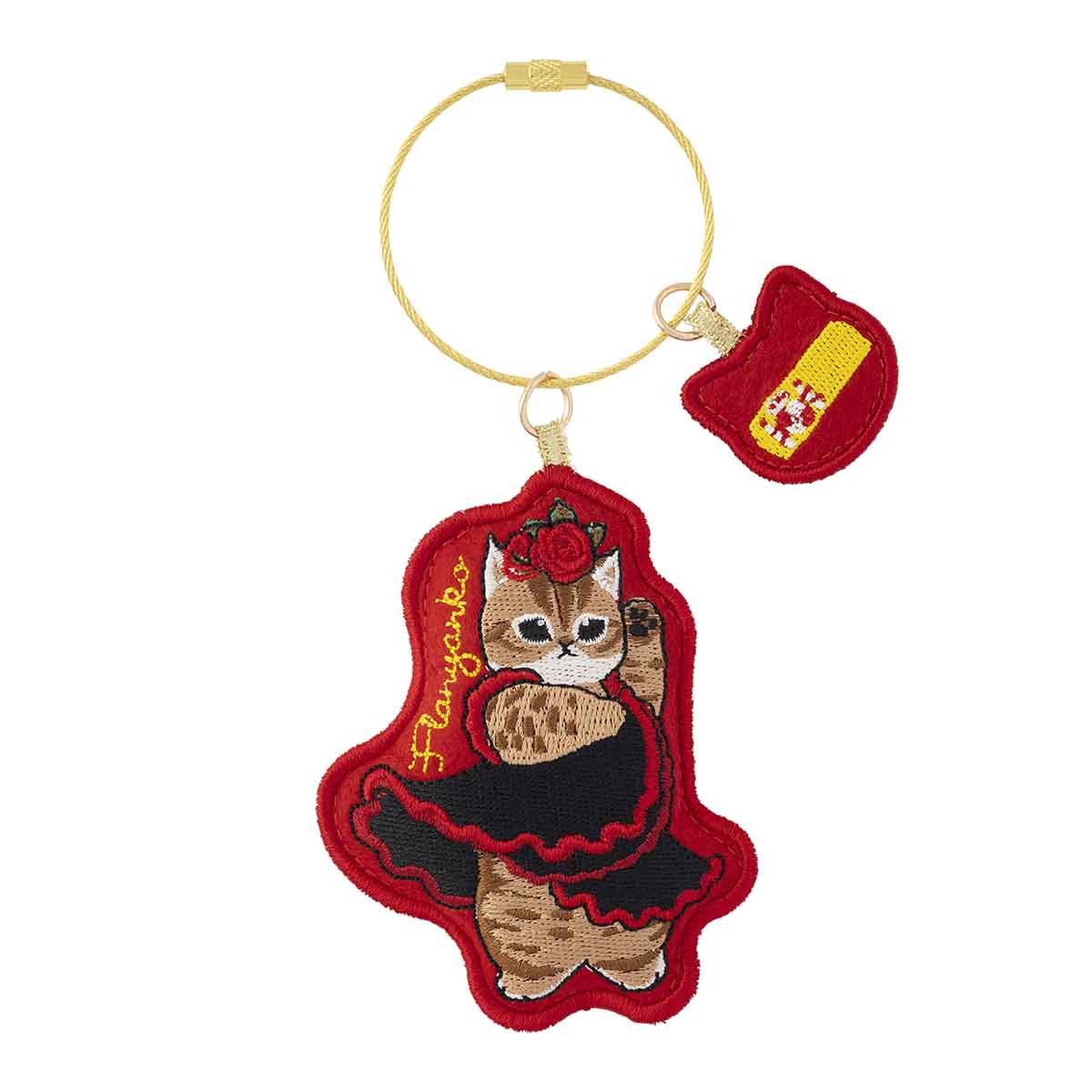 mofusand もふもふジャーニー チャーム付き刺繍キーホルダー(フラ