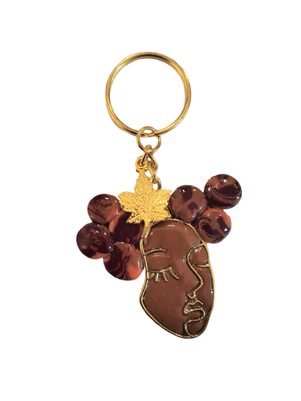 Autumn Vibez Afro Puff Keychain – Molded by Michelle
