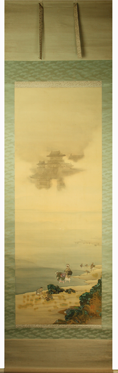 古美術もりみや/諸星成章 『蜃気楼図』【掛軸 Hanging scroll】古美術