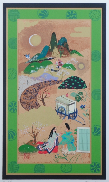 インテリアの絵画をシルクスクリーンの版画で制作した小澤摩純の