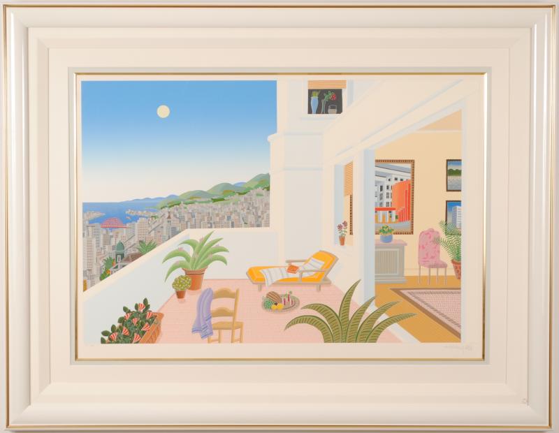 シルクスクリーンの版画でトーマス・マックナイトが制作した絵「神戸