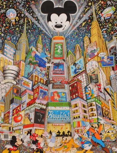 チャールズ・ファジーノのポップアートの絵「ミッキー＆ミニー・イン