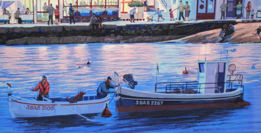 takeさま専用】 港の風景画 笹倉鉄平 Wakako チェリー 版画 takeさま