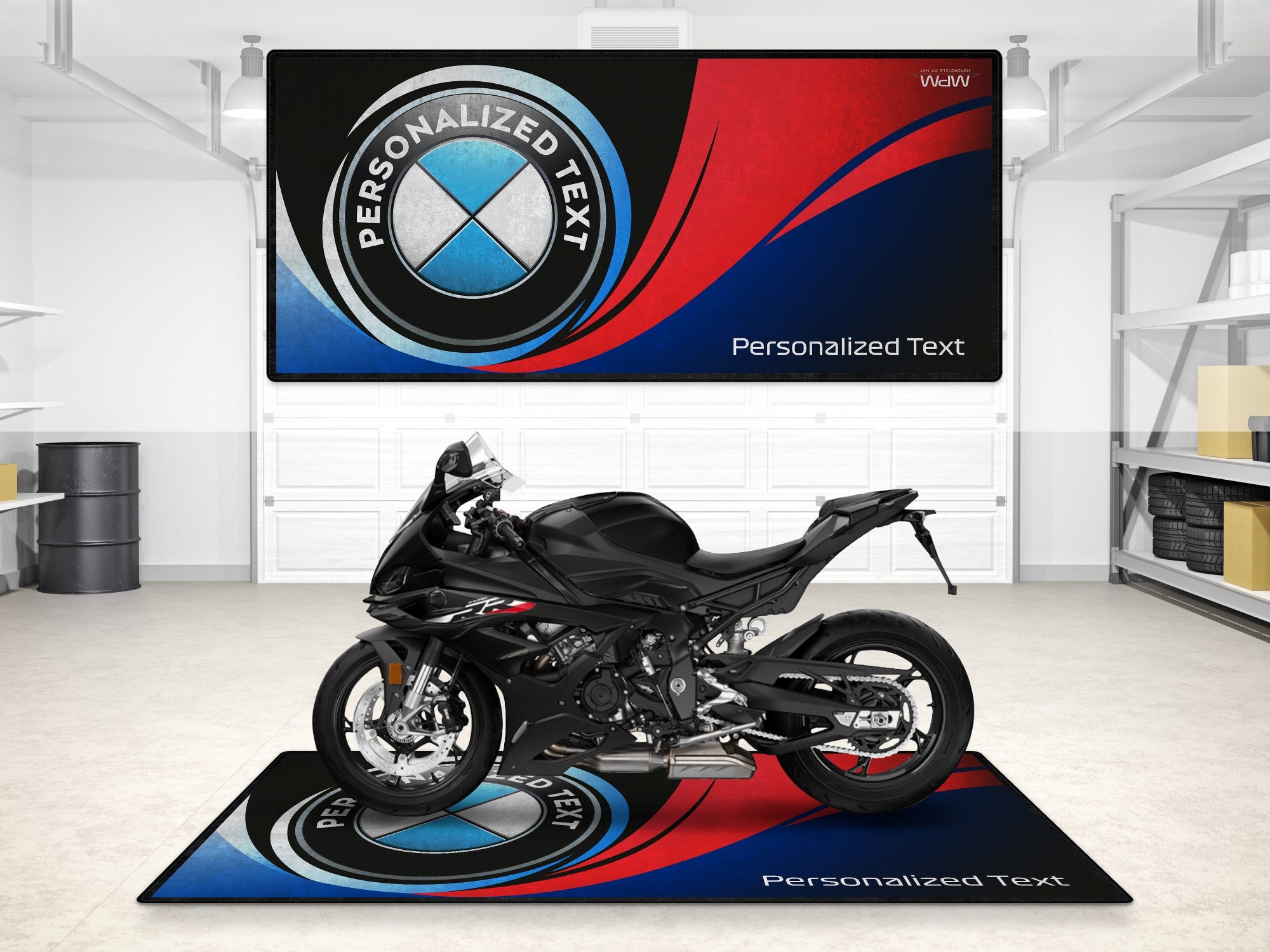 For BMW Motorcycle Models Premium Garage & Pit Mat | MM7157 – MPM