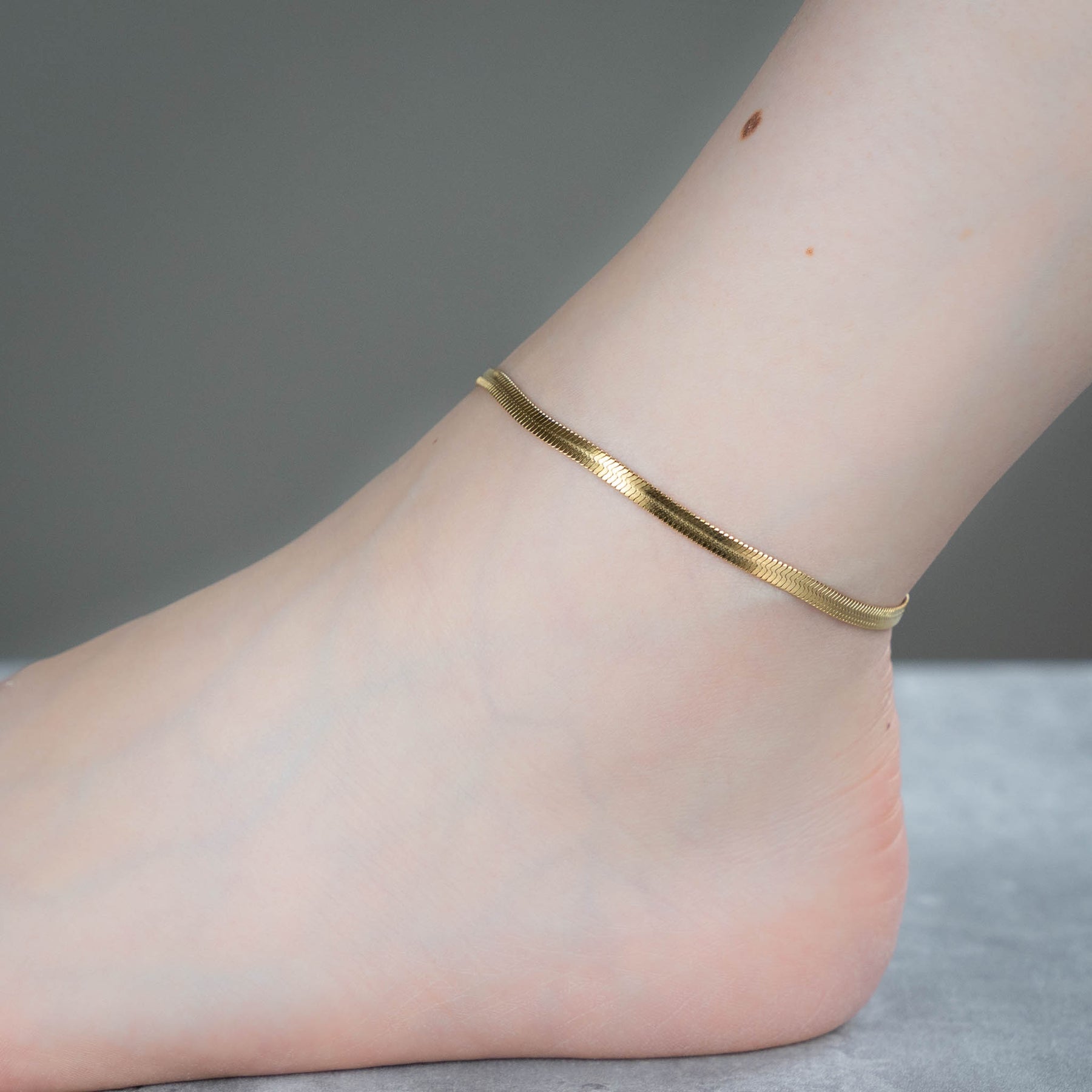 316L スネークチェーンアンクレット(3mm幅)