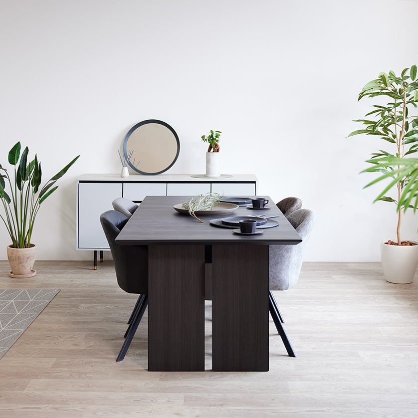 石目調ダイニングテーブル 低め 【 傷・水に強いメラミン天板