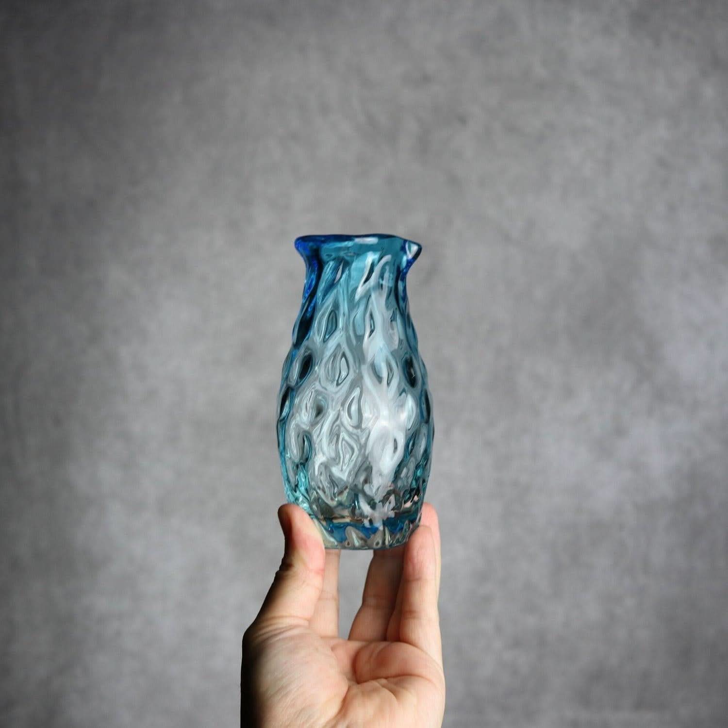 みなも徳利 水色 琉球ガラス ガラス工房清天｜ガラス工房 清天