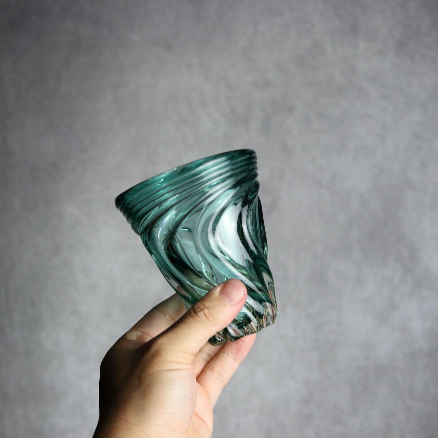 S.モールグラス グリーン 琉球ガラス ガラス工房清天｜ガラス工房 清天