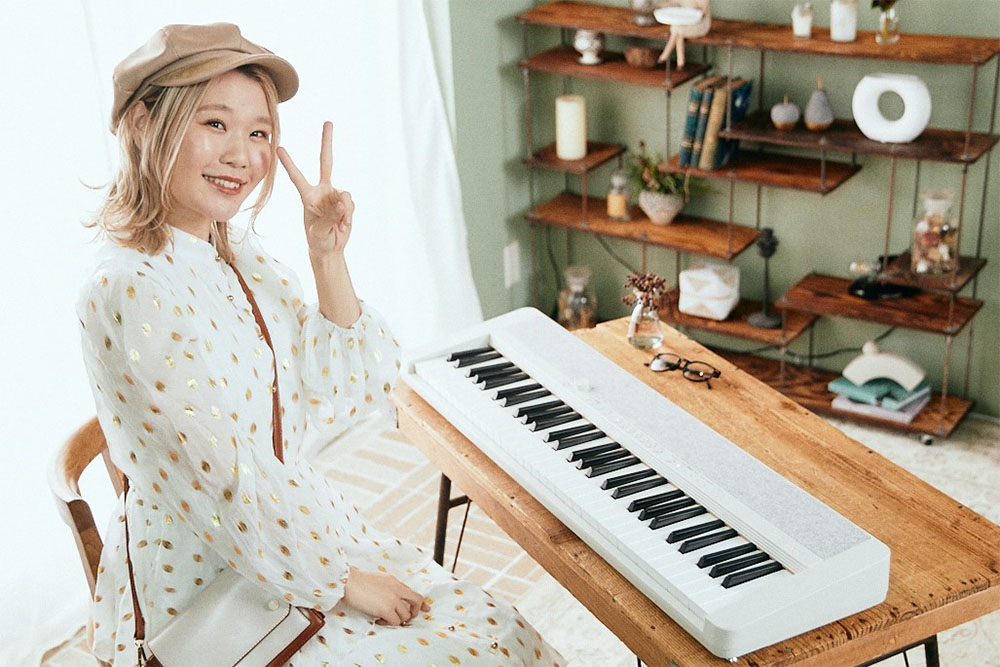 CASIO CT-S1 61鍵 電子ピアノ ホワイト ハラミちゃん使用 カシオ電子