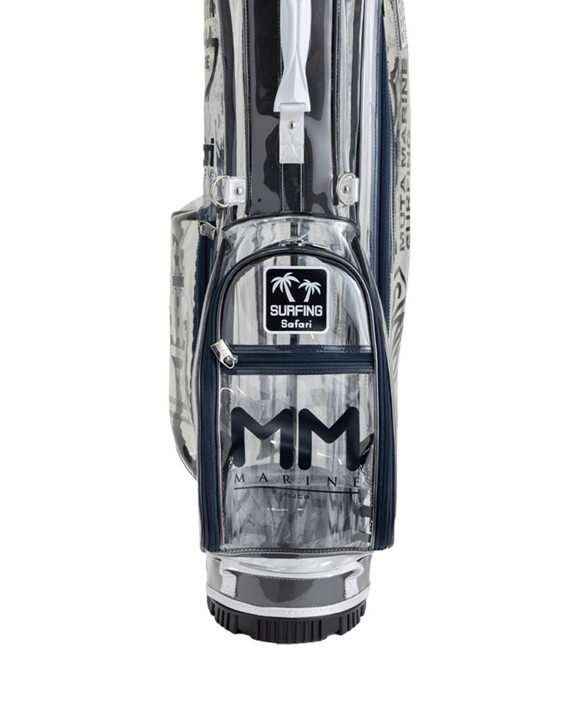 Safari x muta MARINE GOLF クリアキャディバッグ (クリア/ネイビー