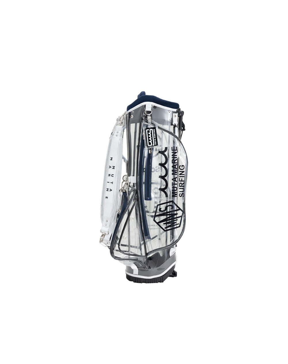 Safari x muta MARINE GOLF クリアキャディバッグ (クリア/ネイビー