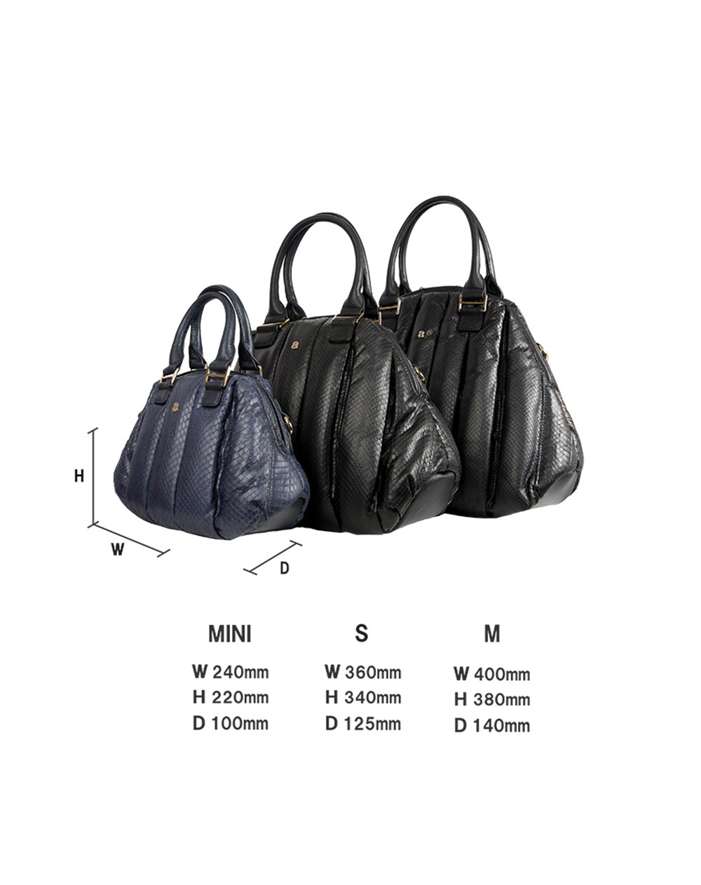 バロム8バッグ・ウォーターパイソン (ネイビー) – muta Online Store