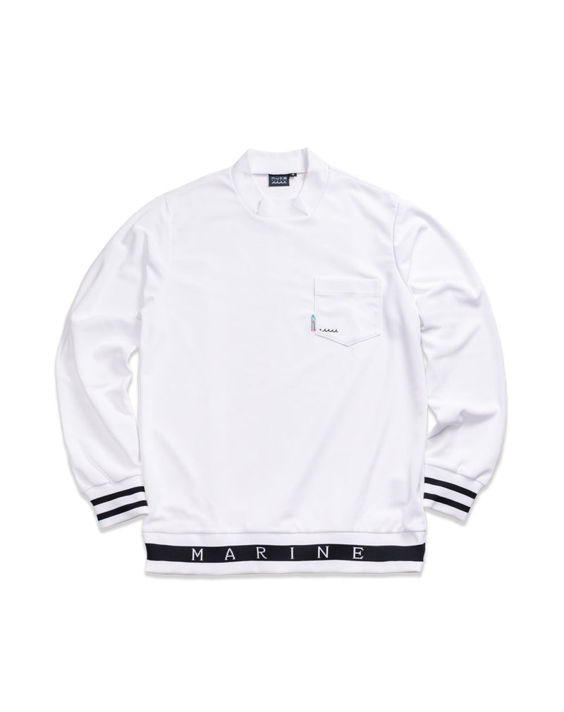 中古】muta ムータ／ライトハイテンション リブモックネックシャツ