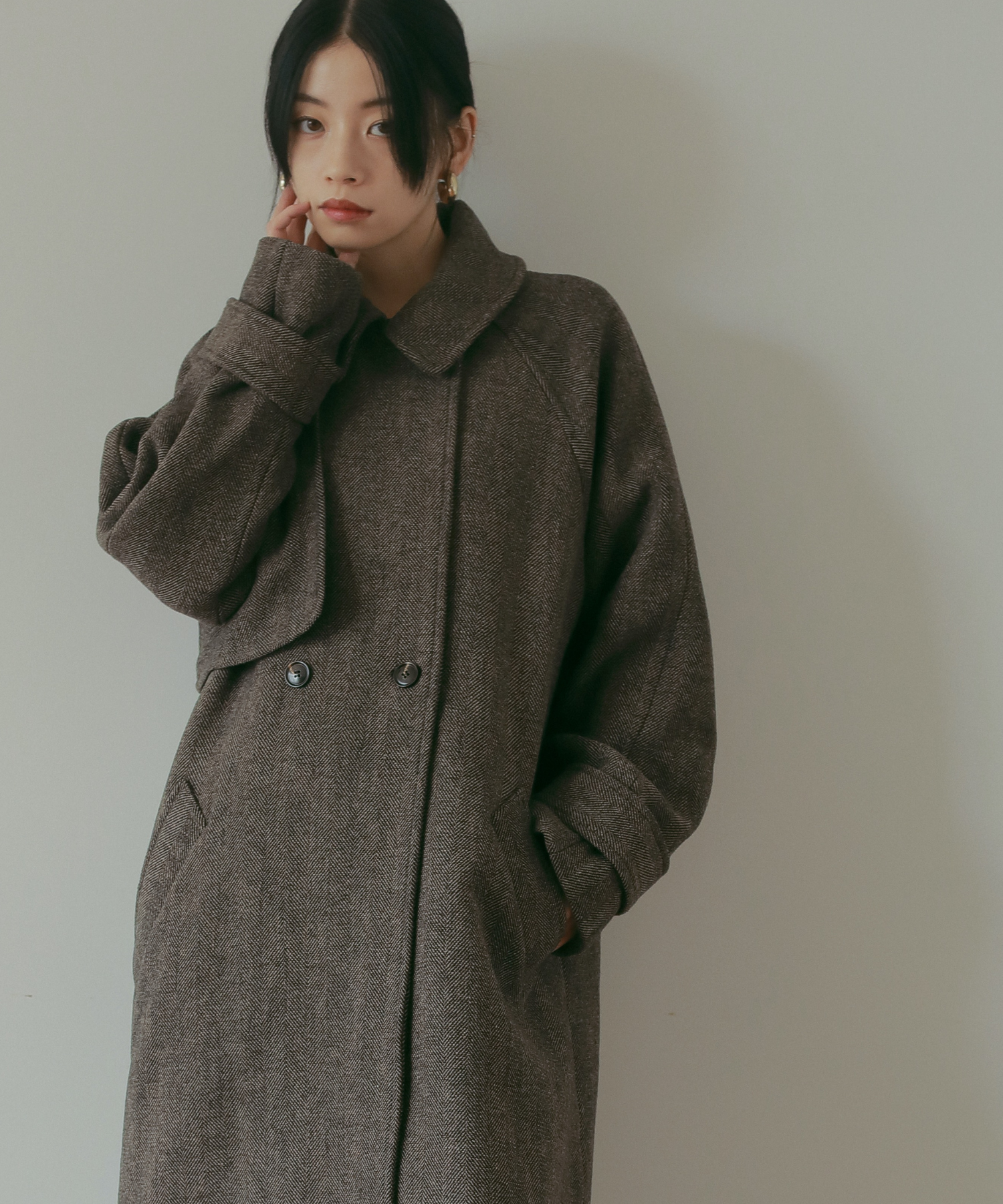 ヘリンボーンロングコート – N WITH.