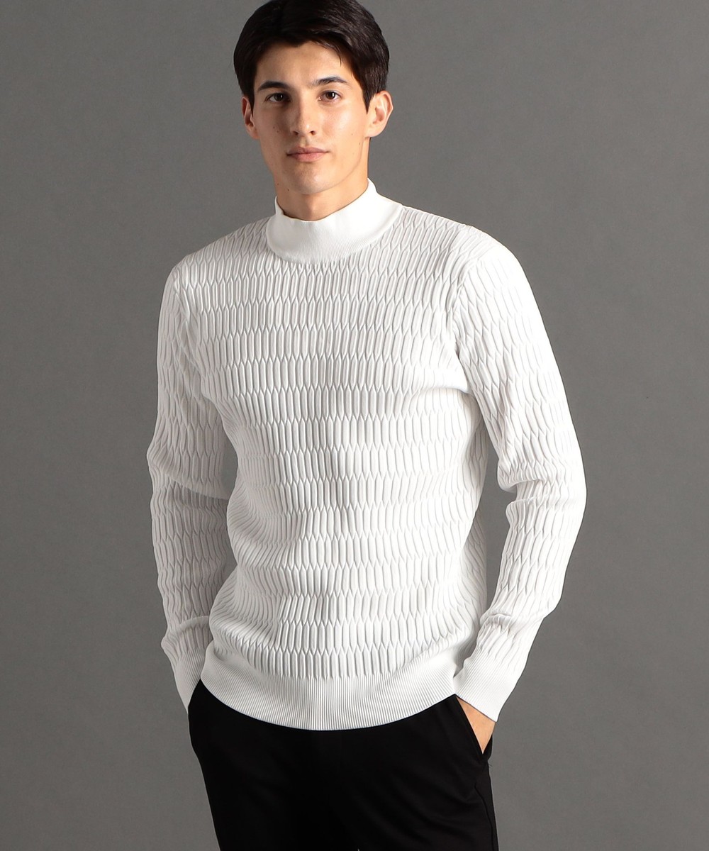 ジオメトリックリブ モックネックニット｜プルオーバー｜ニコル公式