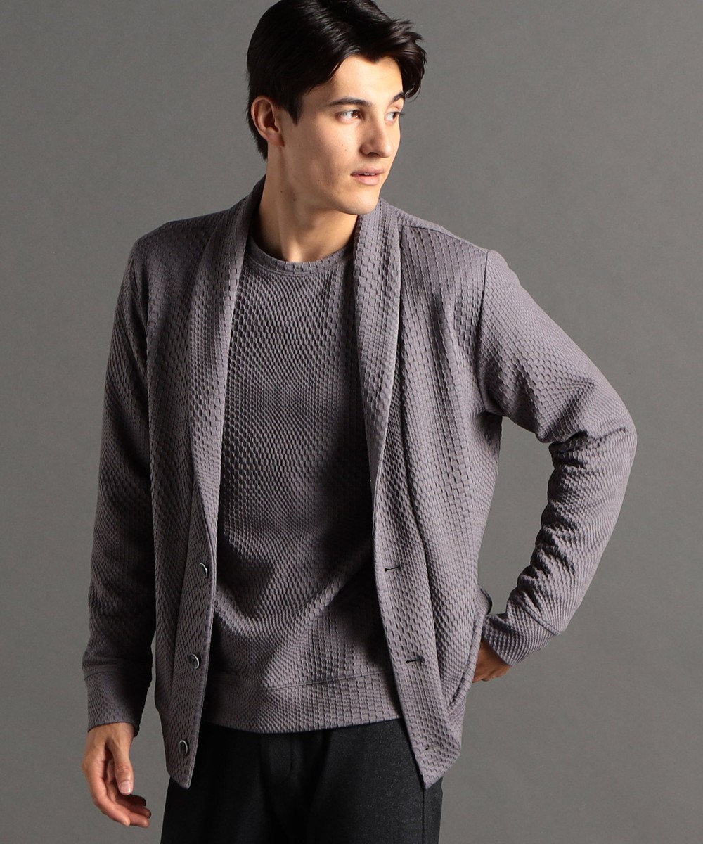 ジオメトリックブリスタージャカード カーディガン｜カットソー