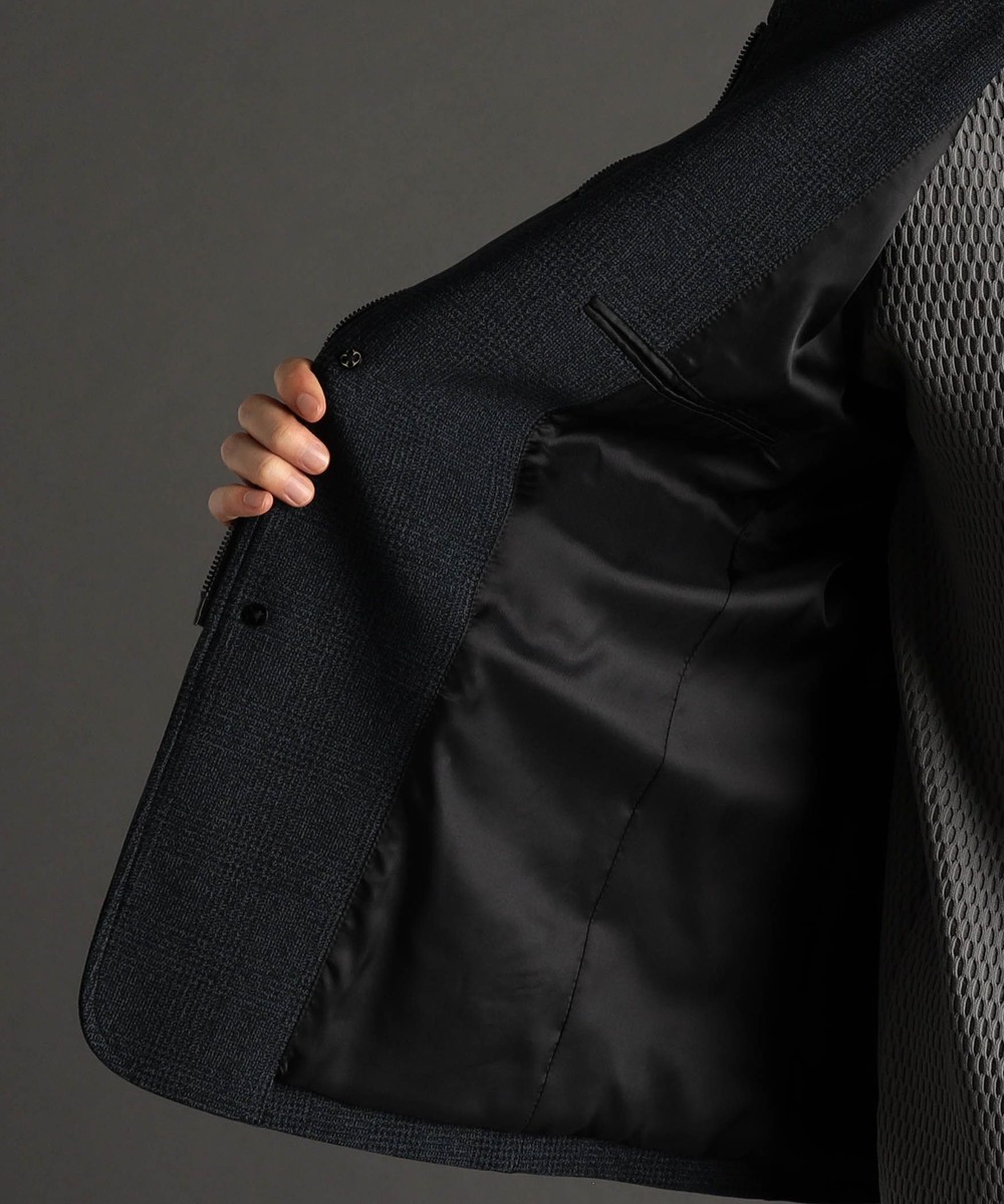 グレンチェック スタンドカラージャケット｜その他ジャケット/ブルゾン