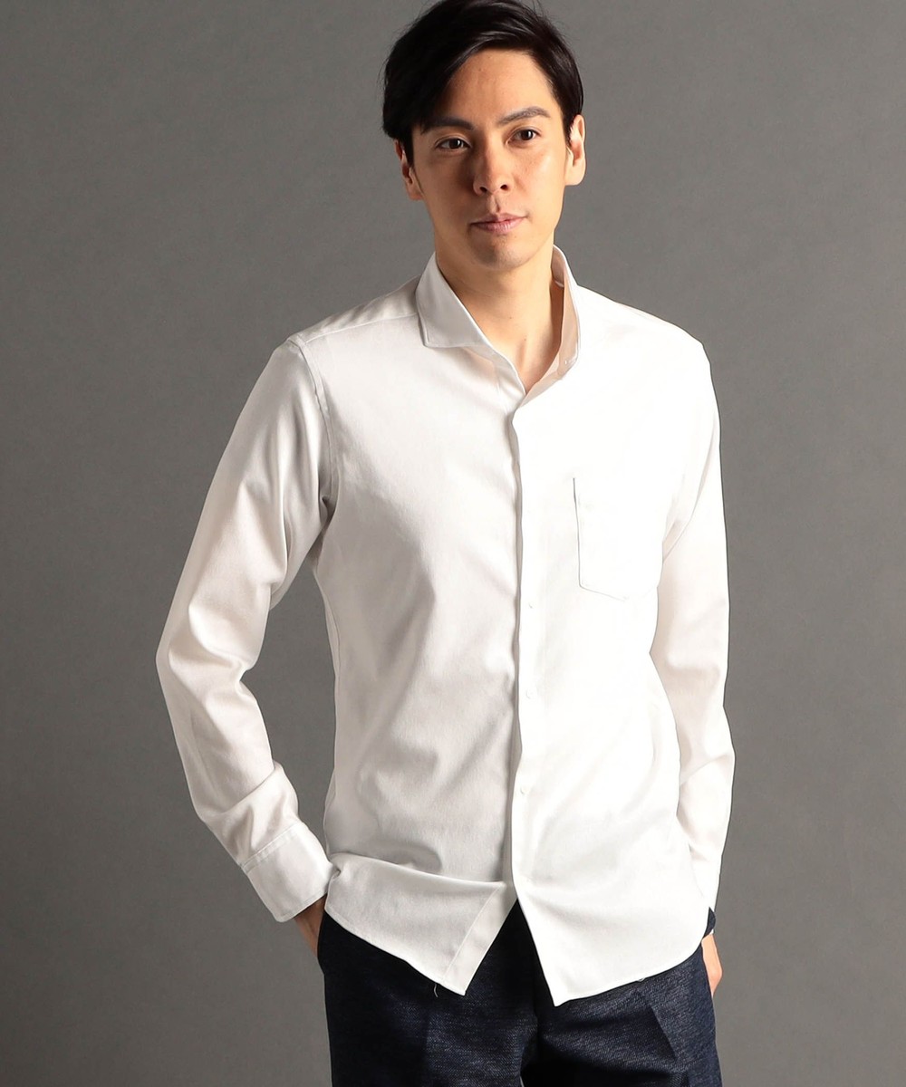 ストレッチツイル カッタウェイカラーシャツ｜長袖｜ニコル公式通販