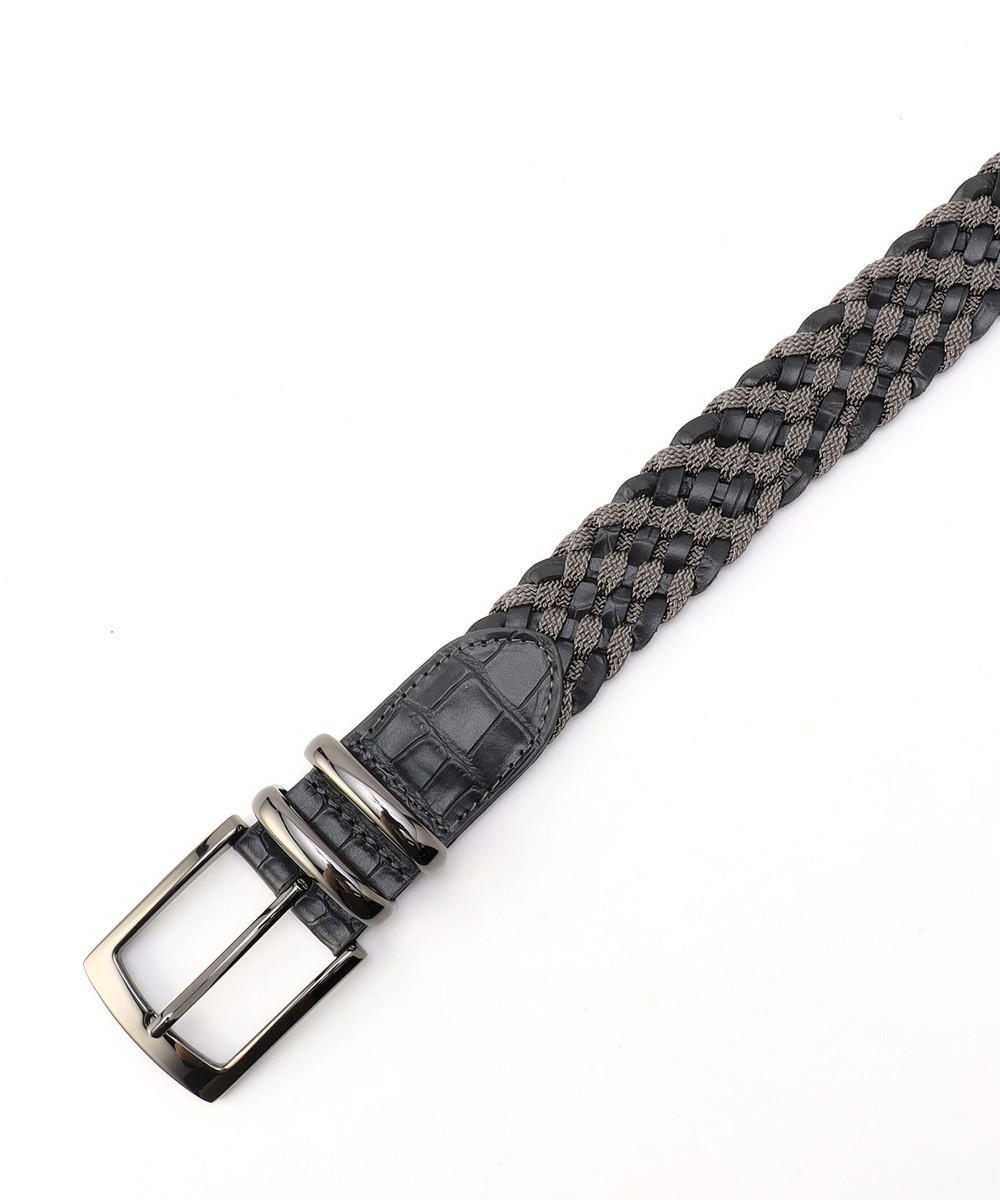 RIELABO】エンボスイタリアンレザー メッシュベルト｜ベルト｜ニコル