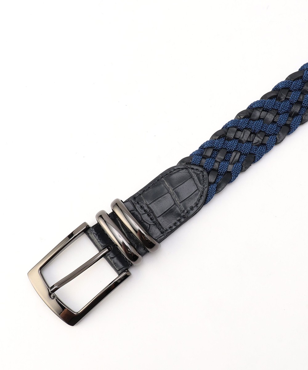 RIELABO】エンボスイタリアンレザー メッシュベルト｜ベルト｜ニコル