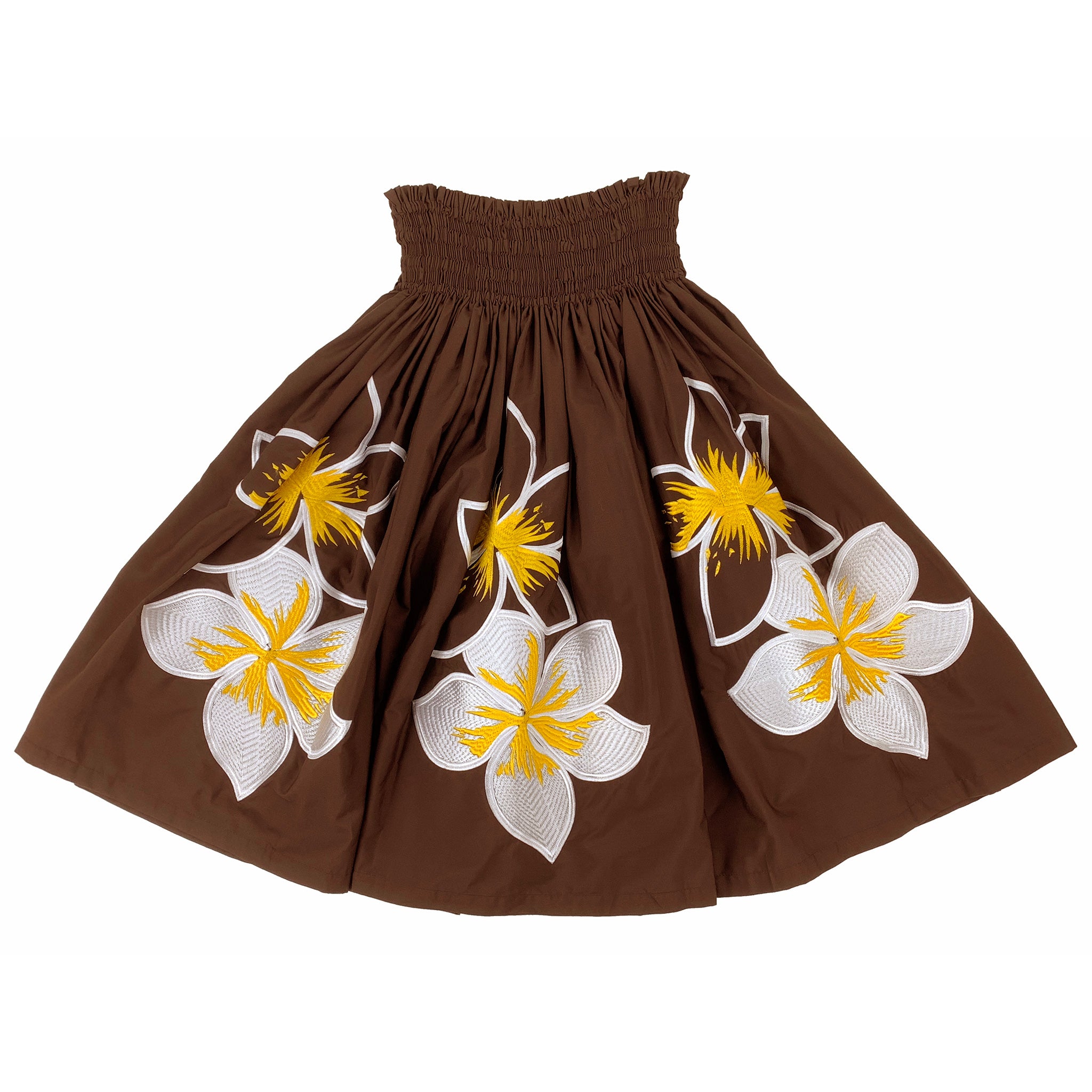 ナニプア パウスカート 刺繍 プルメリア