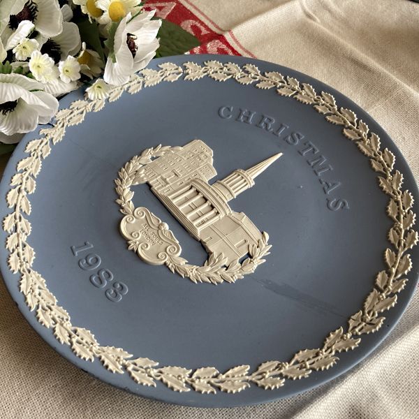 1983年 イギリス ウェッジウッド ジャスパーブルー クリスマス イヤー