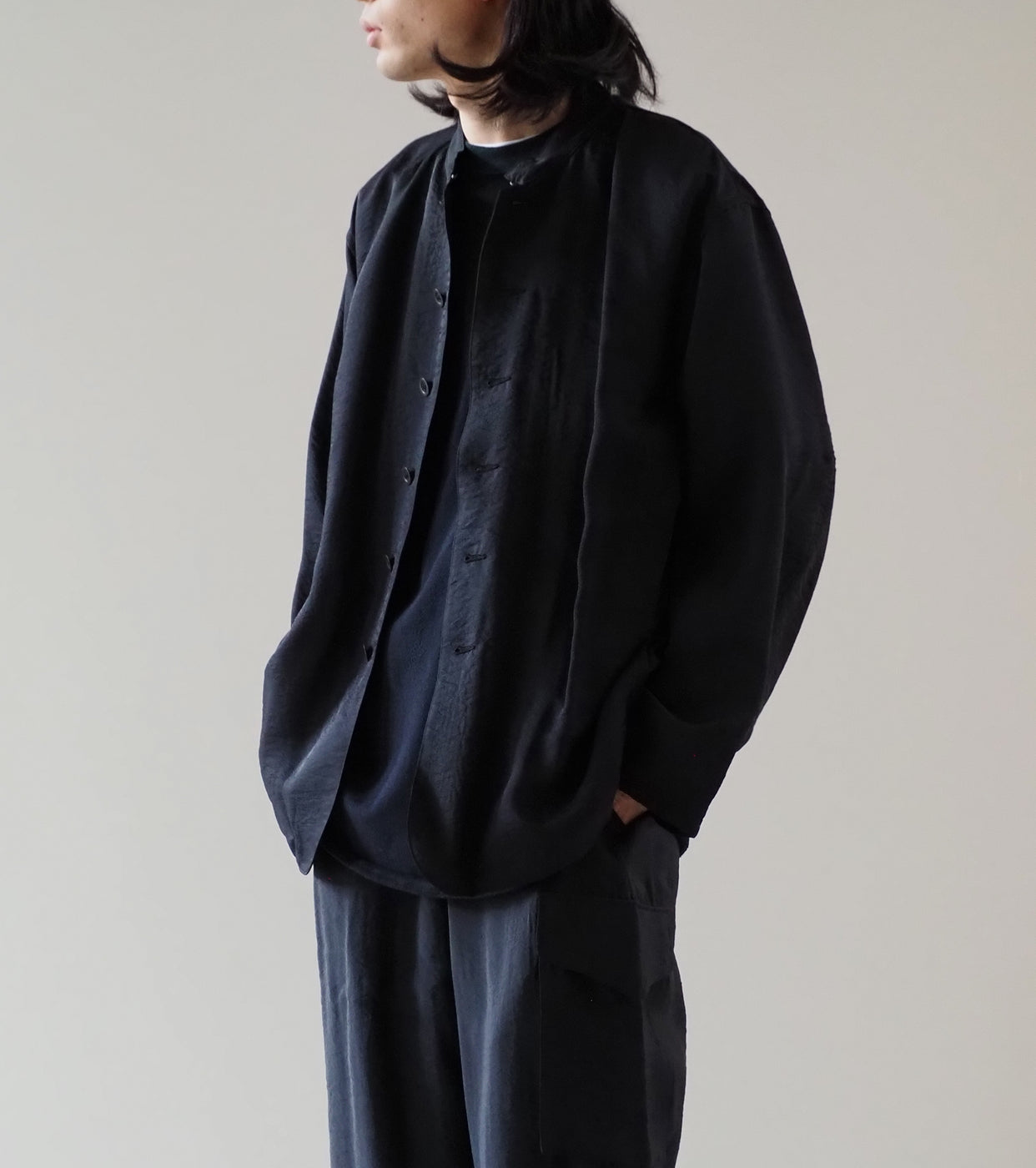 Blurhms ナイロン / レーヨン スウェディッシュ ホスピタル ジャケット