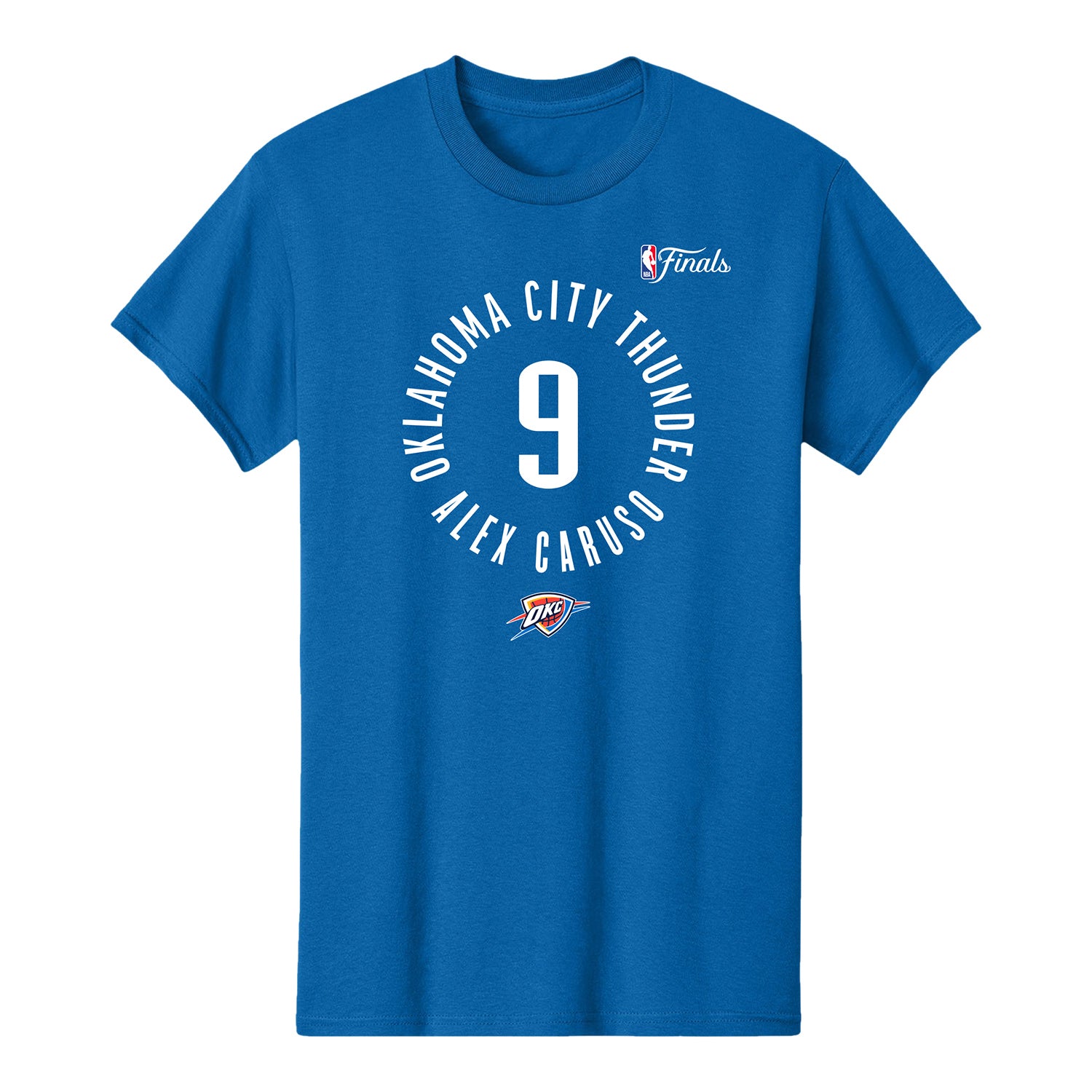 OKC THUNDER ALEX CARUSO CIRCLE NBA FINALS N&N T-SHIRT | Official