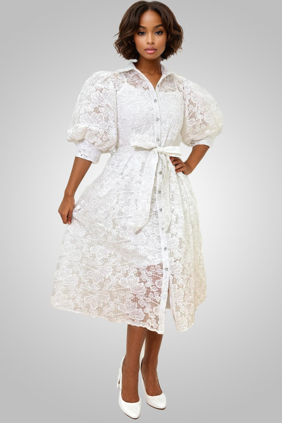 W515215 LACE DRESS – N by Nancy