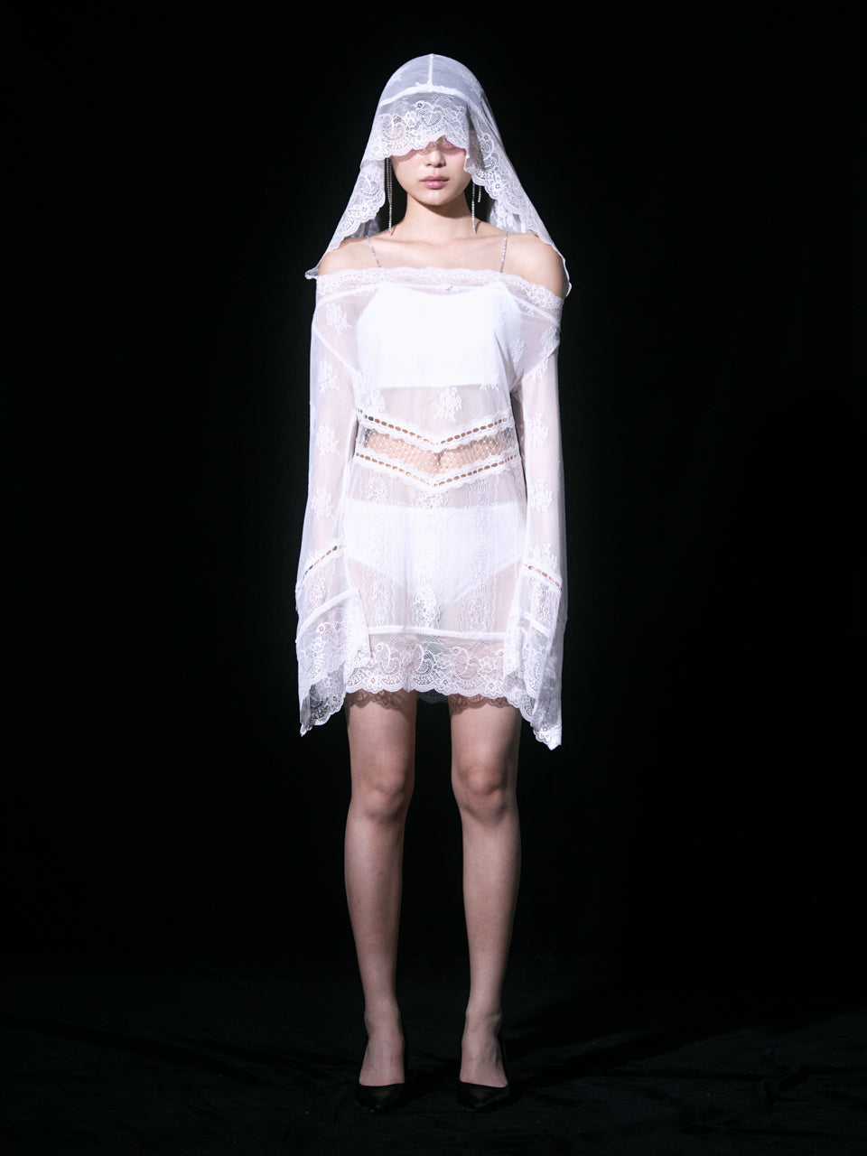 Last1】Veil Off-shoulder Dress(White) – neith.onlinestore