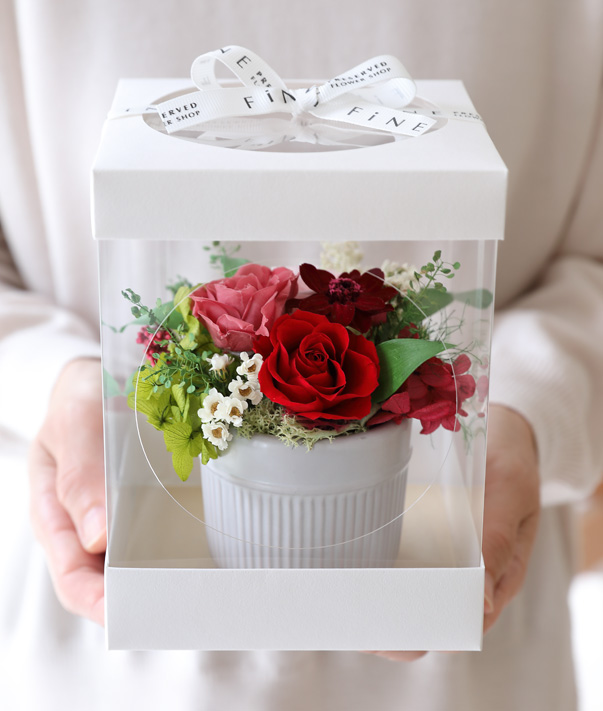 プリフラギフトボックスMサイズ - ギフト プリザーブドフラワー 敬老の