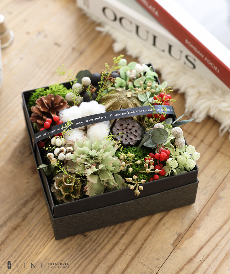 クリスマスボックス - プリザーブドフラワー ギフト プレゼント