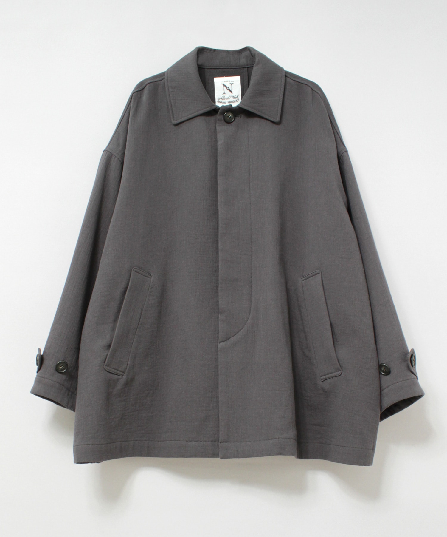 J2113 ソフトヴィンテージツイルAラインジャケット(M チャコール