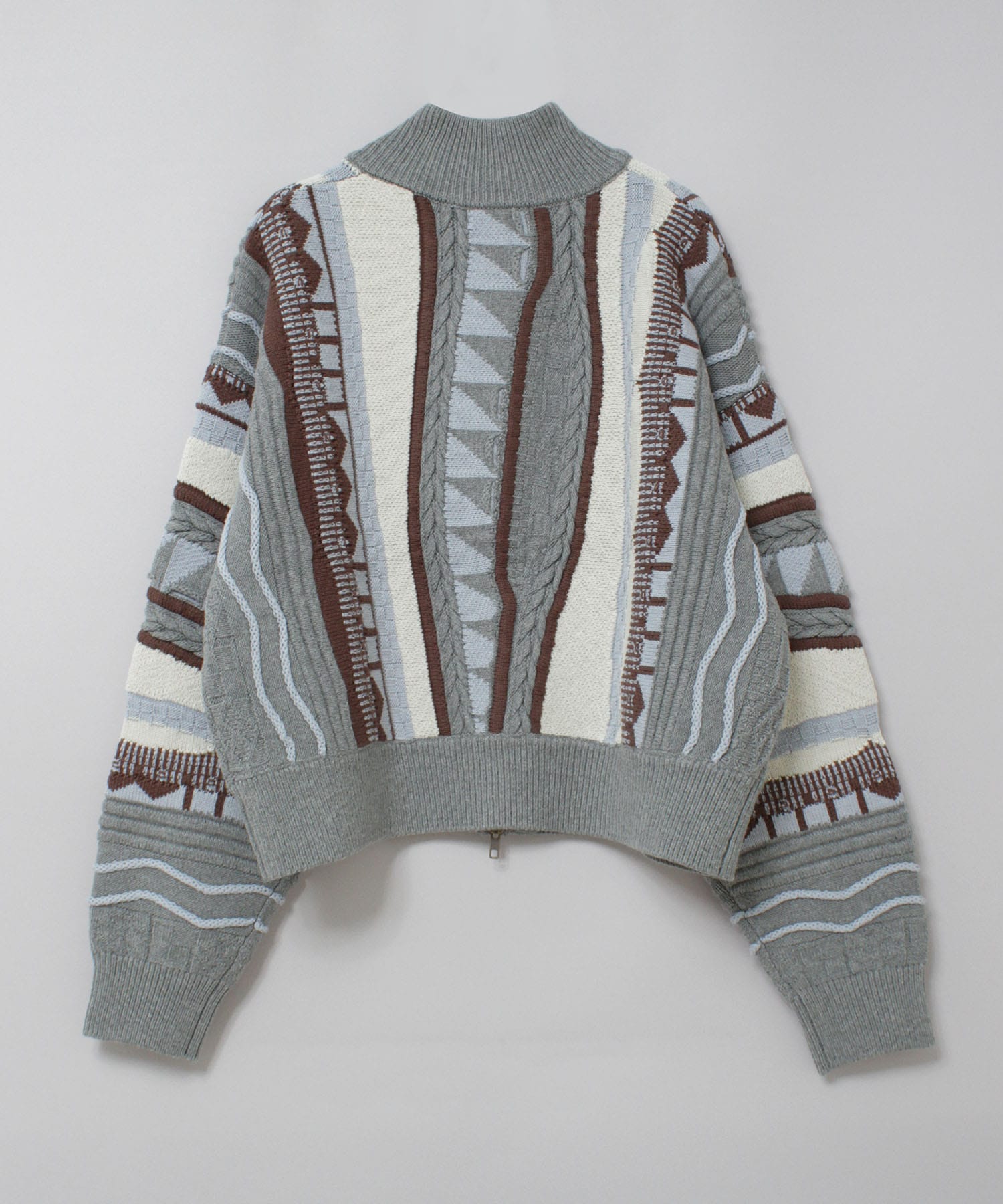 K2731 3DニットZIP UPカーデ(F ブラック): トップス - RNA ONLINE