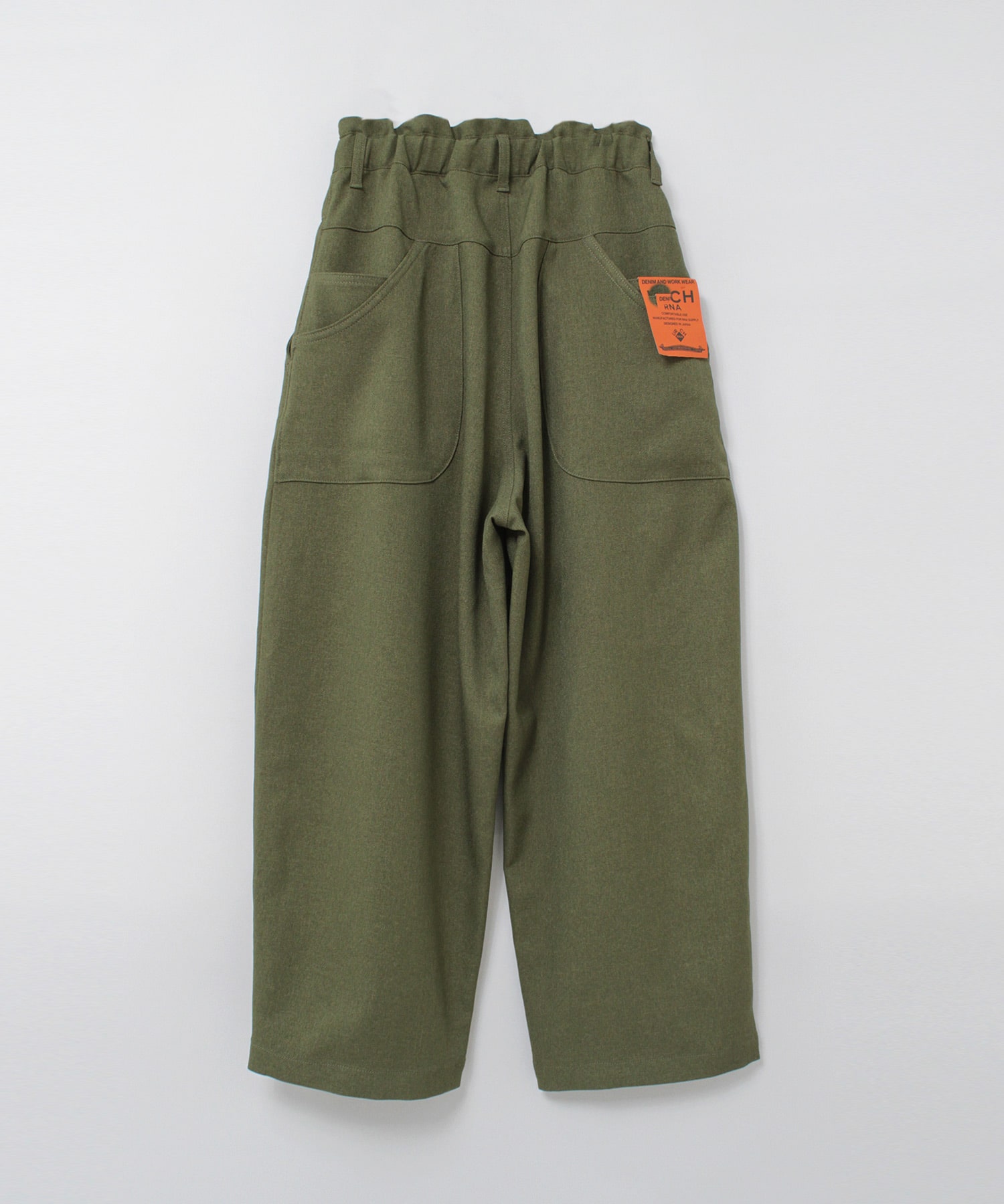 R4366 ウールライクなコックさんのスラックスパンツ(F スチールグレー